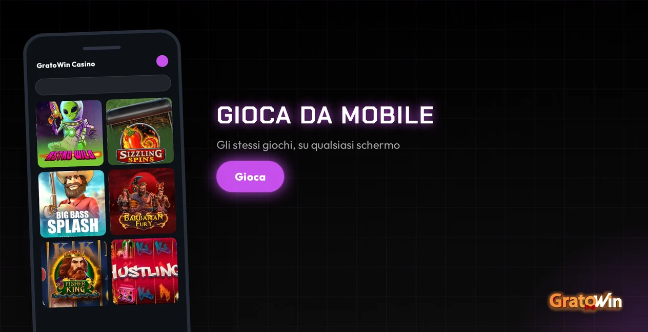 Giochi GratoWin Casino su mobile